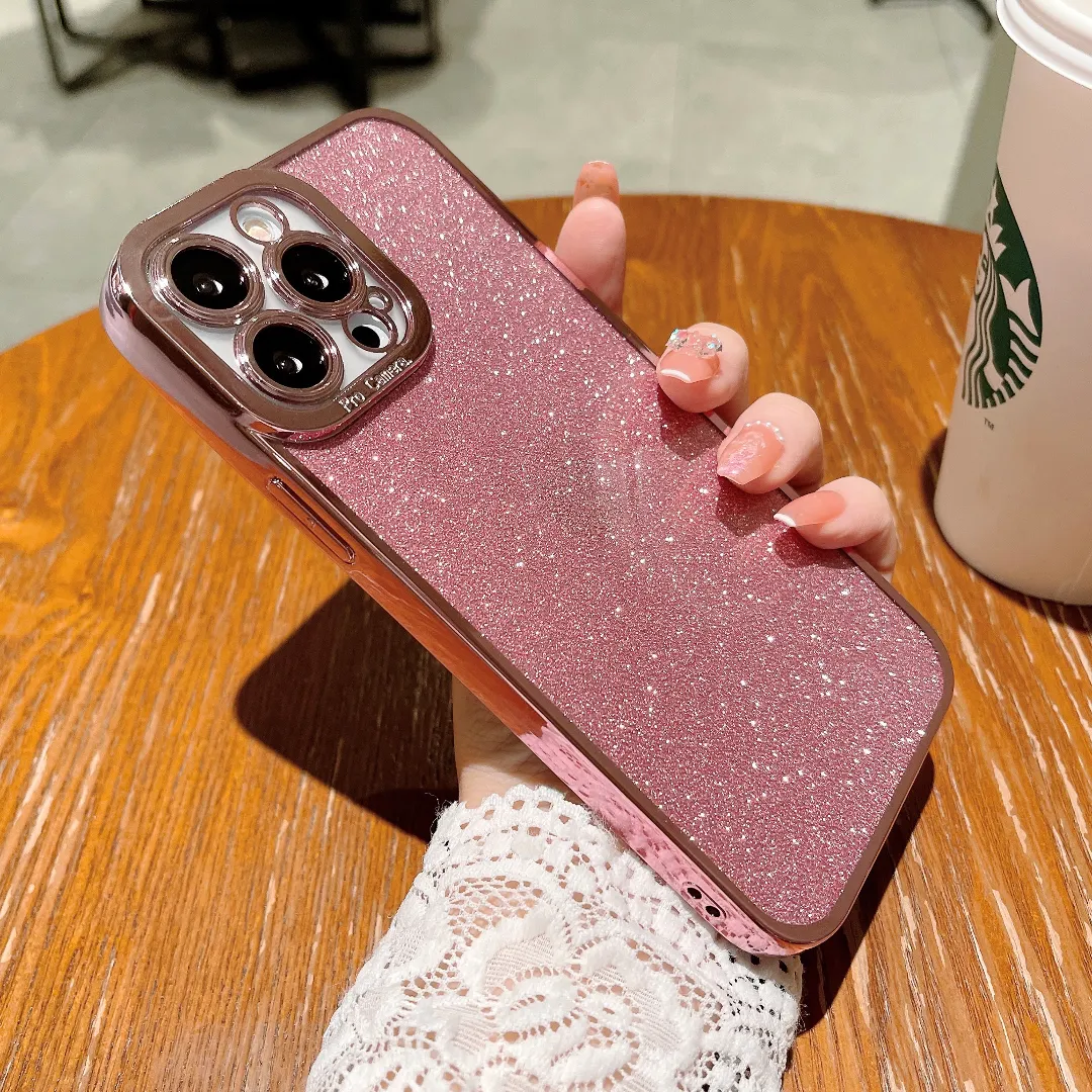Luxury Square Plating Glitter Case