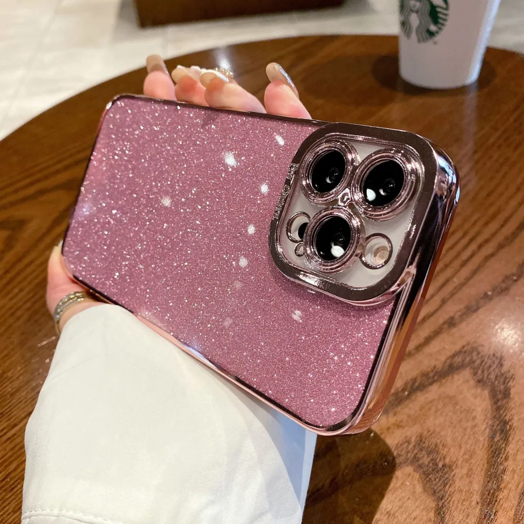 Luxury Square Plating Glitter Case