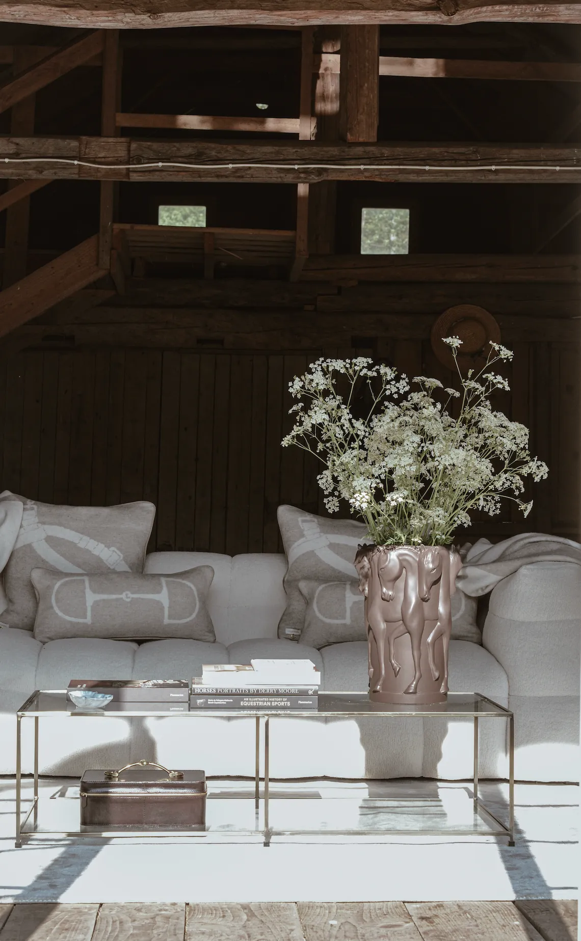 MATT BROWN CERAMIC VASE DANCING HORSES