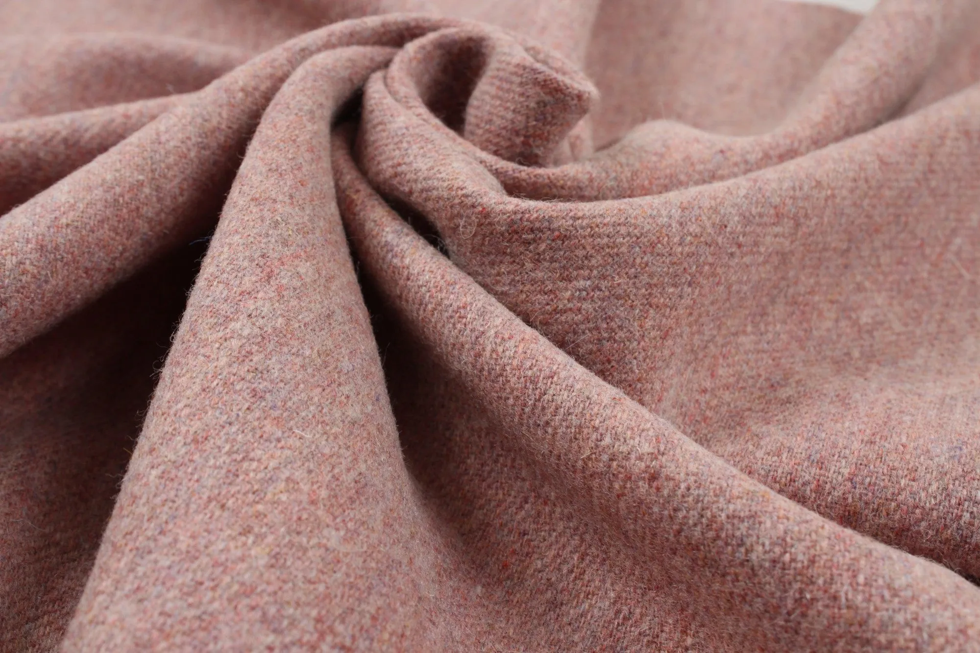 Melange Effect Recycled Wool Twill for Outwear