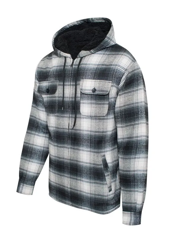 Men's Flannel Sherpa Lined Jacket