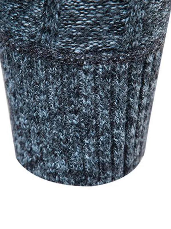 Men's stand collar zipper half sweater