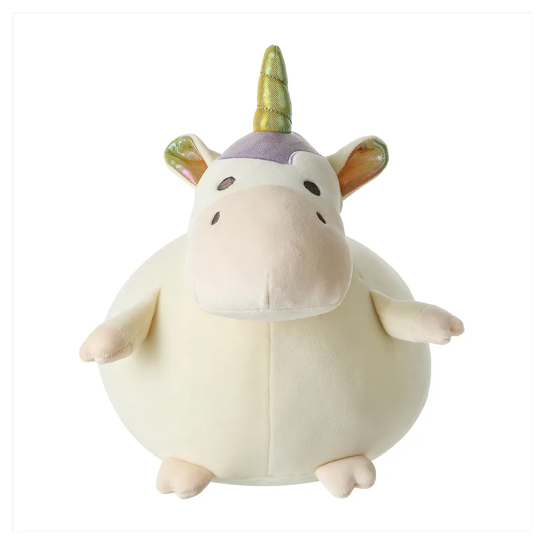 MINISO Round Plush Toy (White Unicorn)