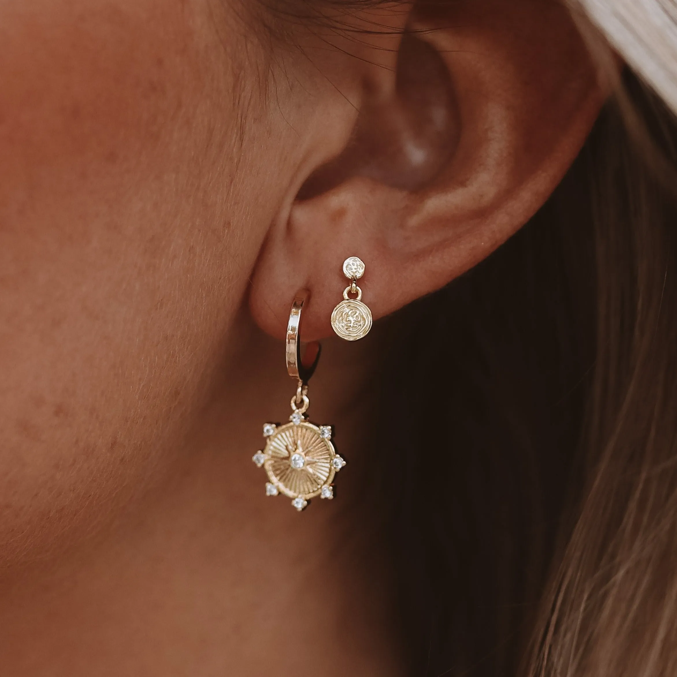 Monique - 18ct Gold or Silver Plated Sterling Silver Stud Earrings