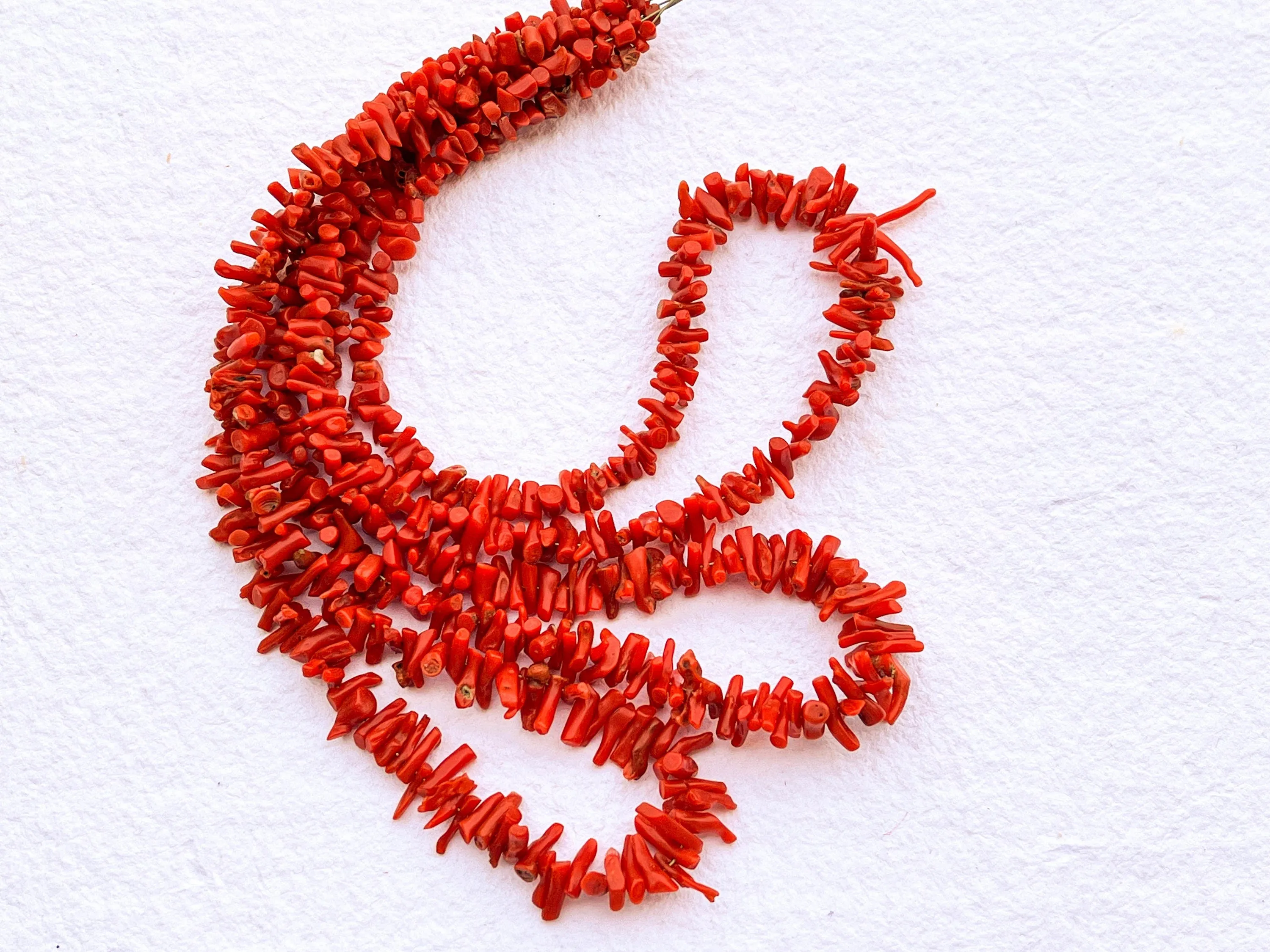 Natural Italian Coral Uneven Shape Beads