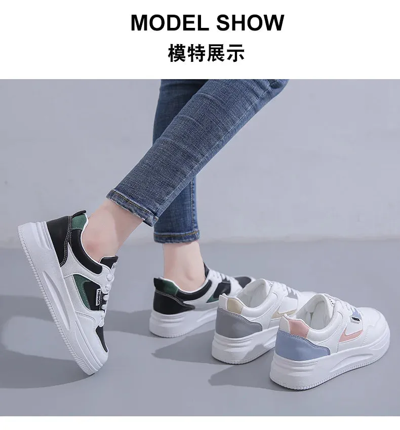 New Women's Platform High Top Sneakers Casual Vulcanized Sport Shoes Fashion White Shoe for Woman Autumn Winter Flats Shoes