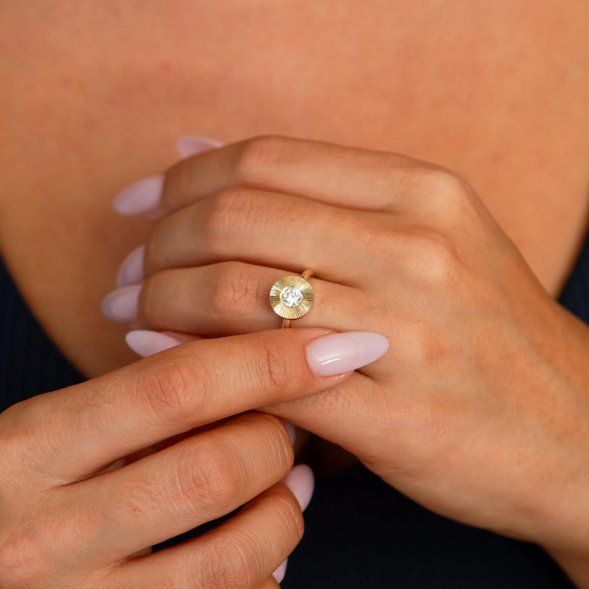 Old European Cut Diamond Aurora Solitaire