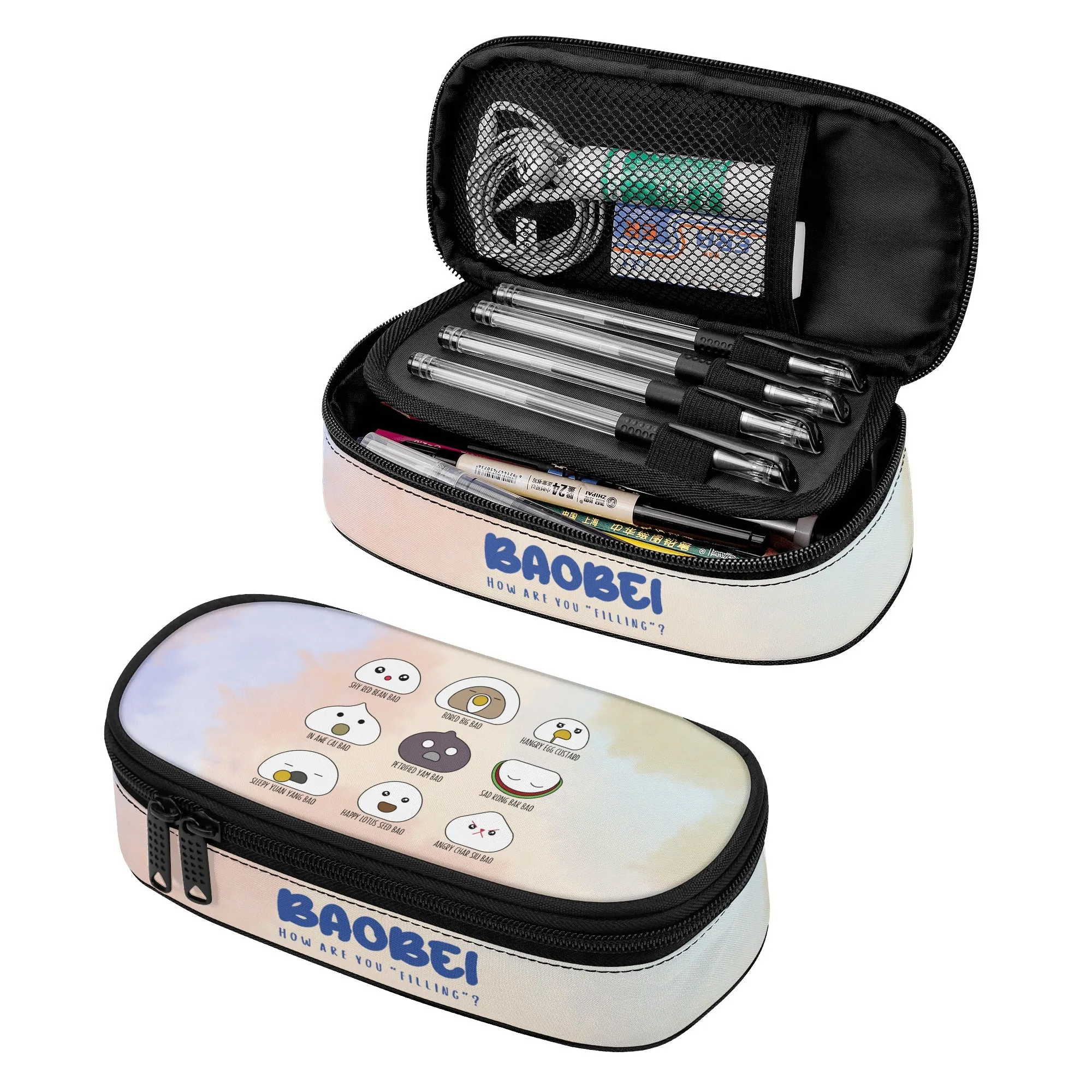 Original BAOBEI Artwork 3-Layer Pencil Case (45 days pre-order)