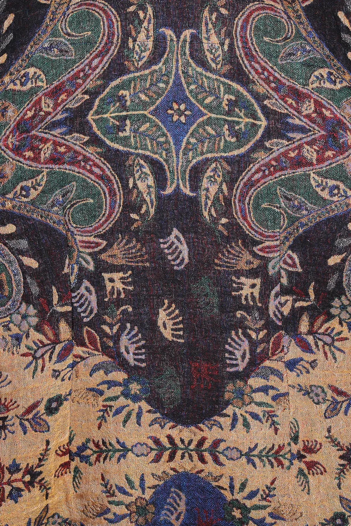 Paola Paisley Boiled Wool Belted Coat