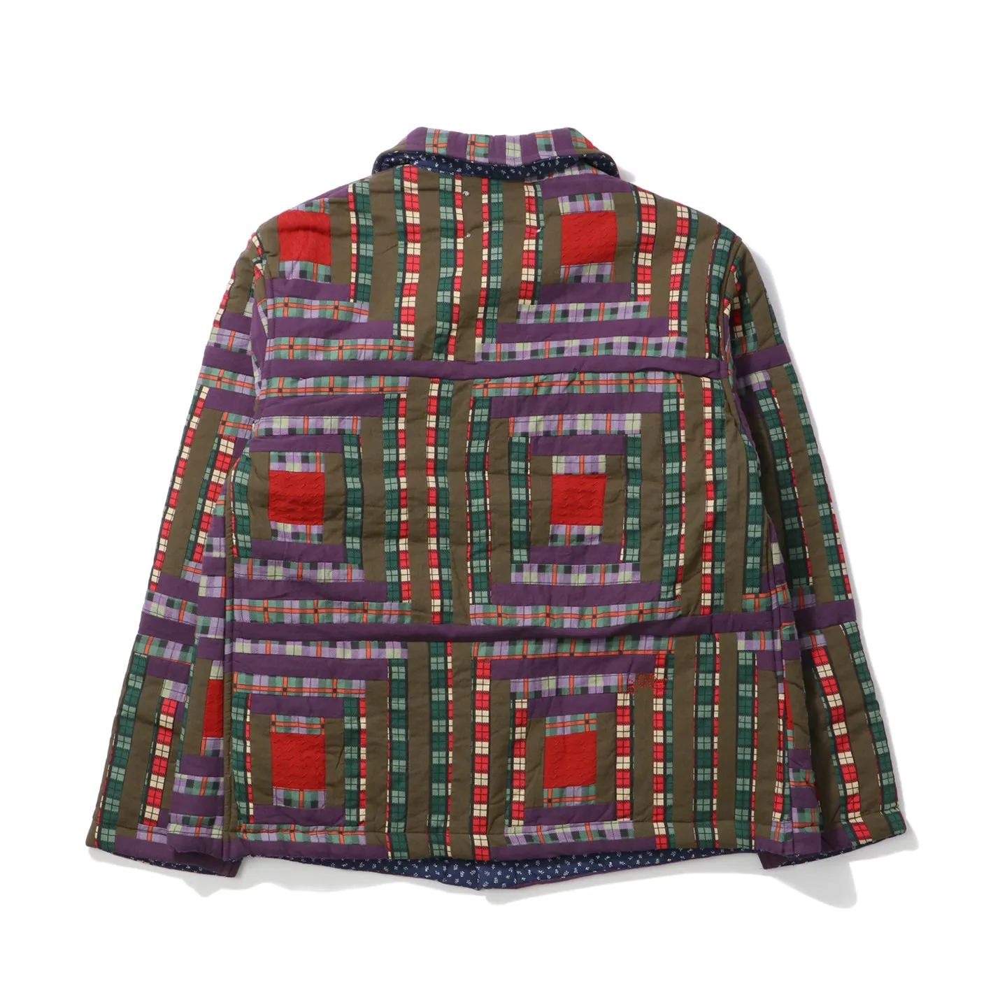 PLAID LOG CABIN QUILT JACKET