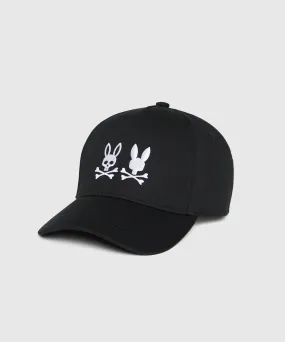Psycho Bunny Kingwood Embroidered Baseball Cap - Black