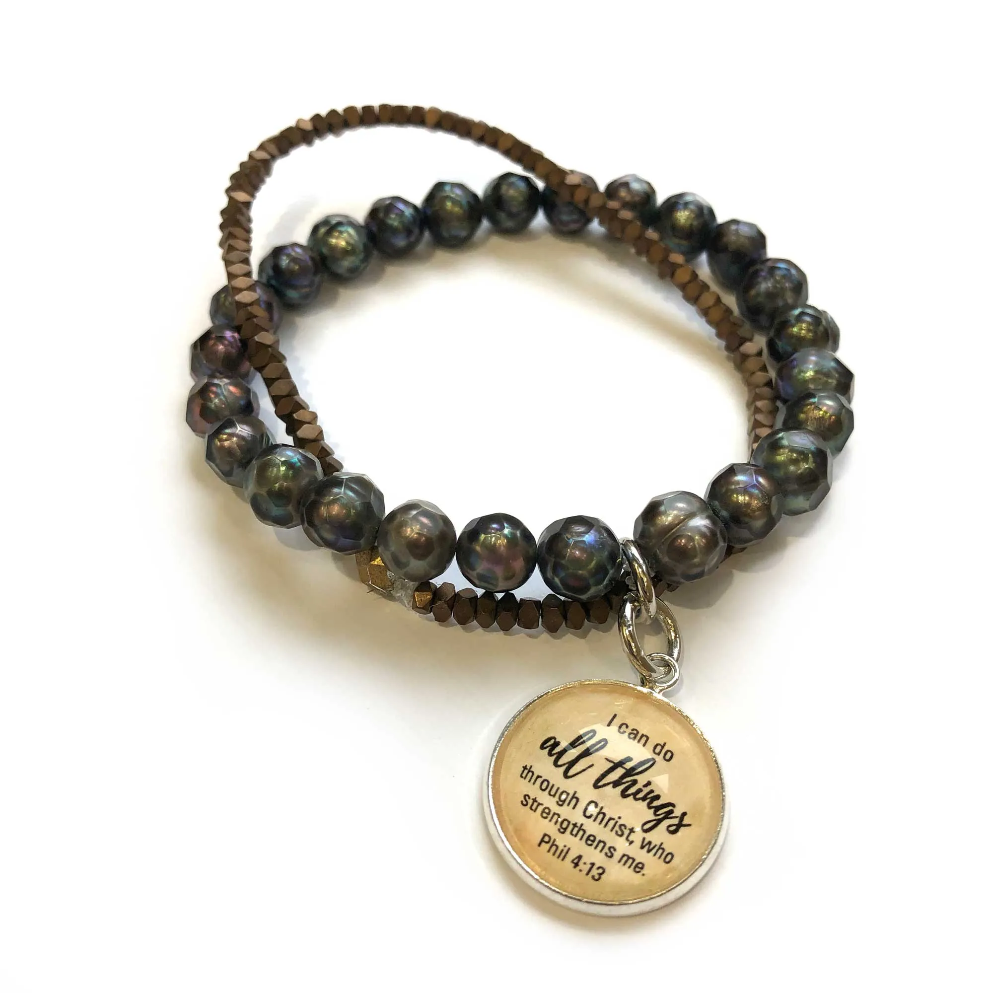 "Delight Yourself in the Lord" Psalm 37:4 Scripture Charm for Jewelry Making, 20mm, Silver, Gold