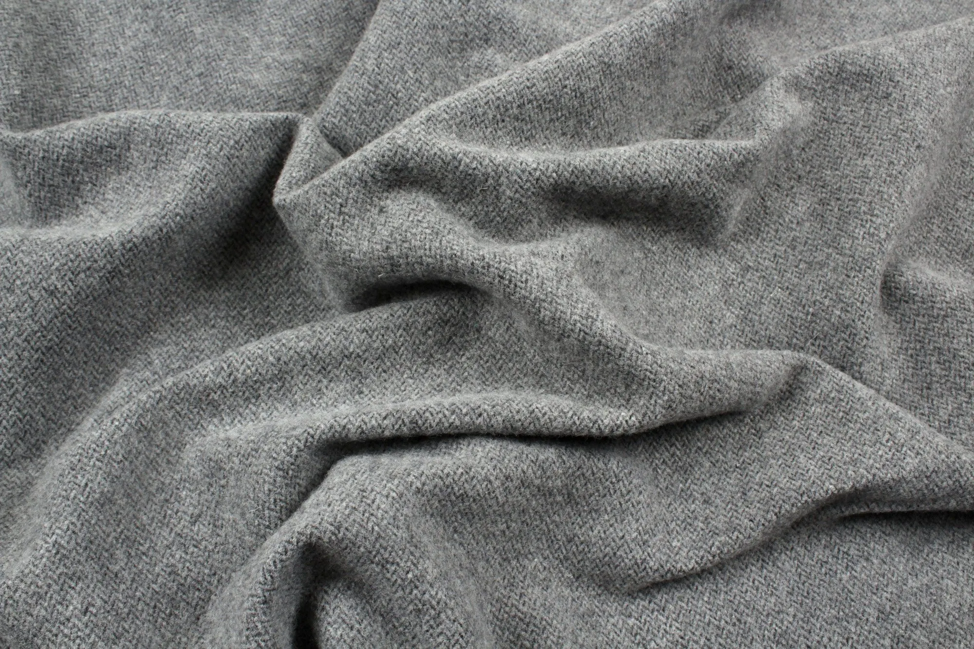 Recycled Wool Blend Herringbone for Jackets