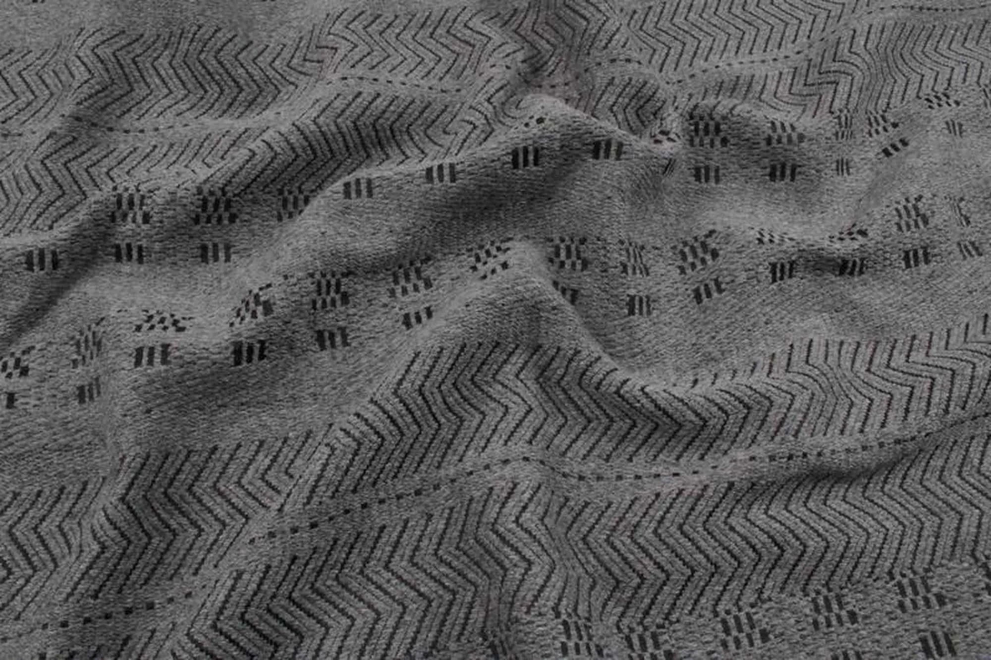 Recycled Wool Jacquard for Outwear - Grey