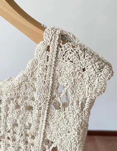 Retro Crochet Hollow-out Outwear Vest