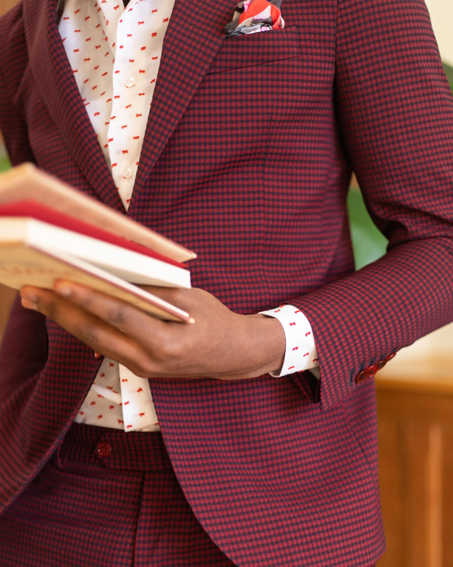 Ruby Hatch Seersucker Wool Blazer