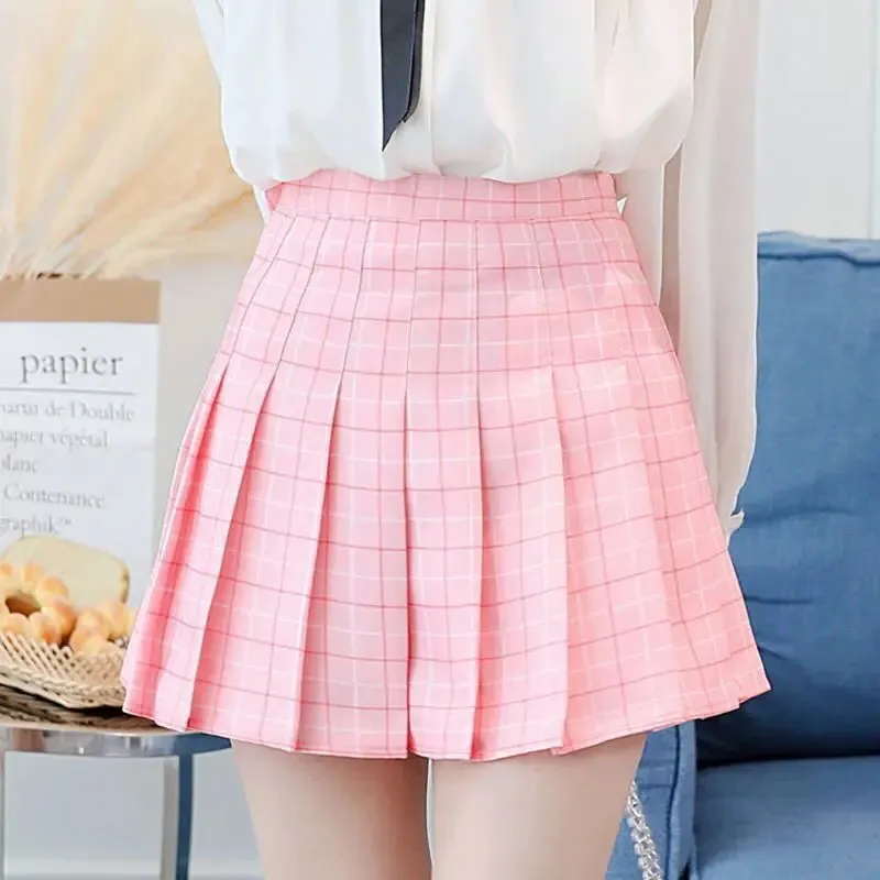 Skirts Women Pleated High Waist Y2k Schoolgirls Solid Casual Streetwear All-match Korean Style Trendy Novelty Daily Comfortable