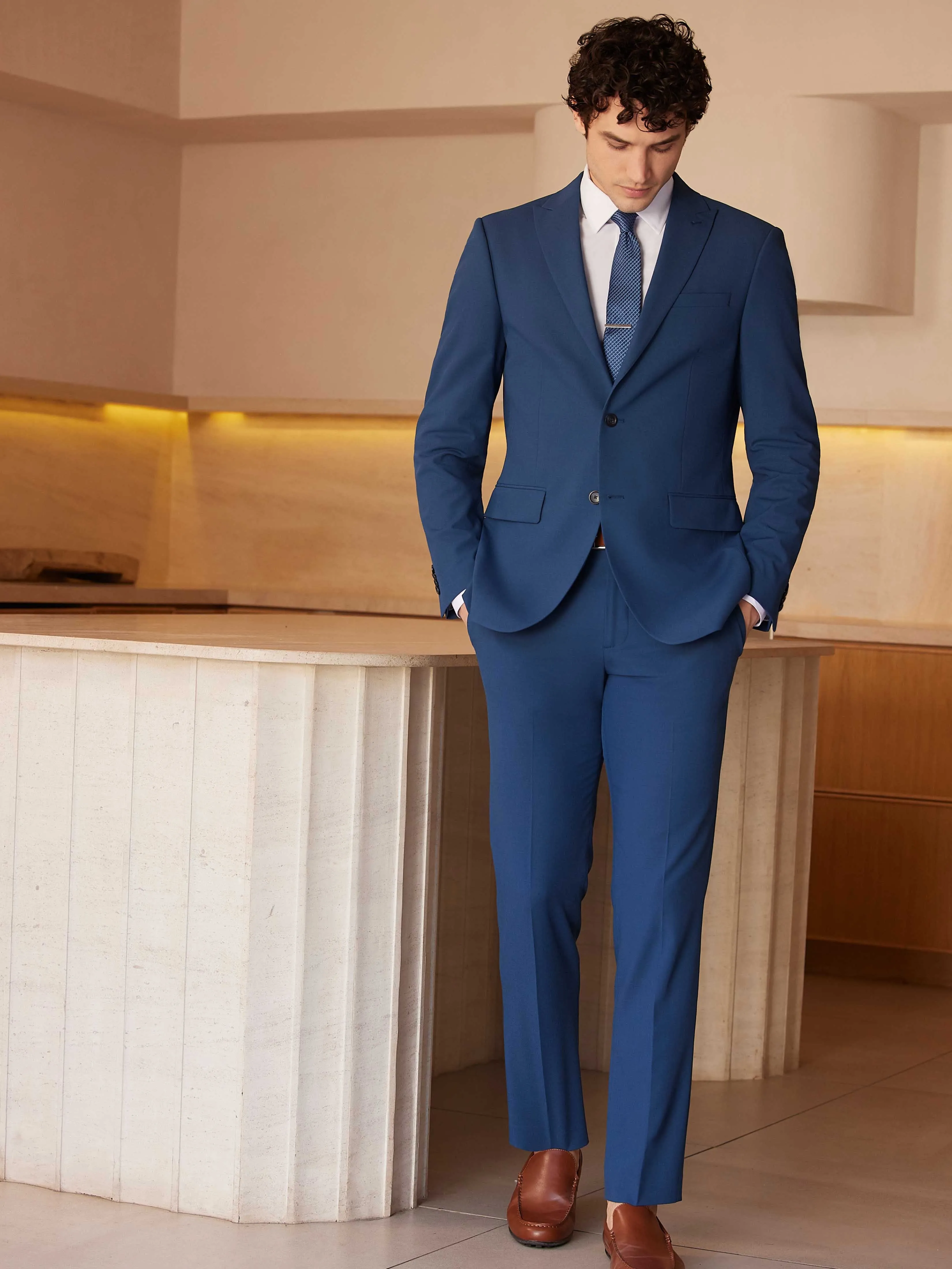 Slim Fit Peak Lapel Louis Suit Jacket