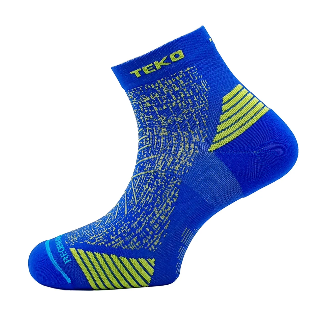 Teko ecoRUN Mini Crew Light Half Cushion 2.0 Running Socks - Unisex - Blue