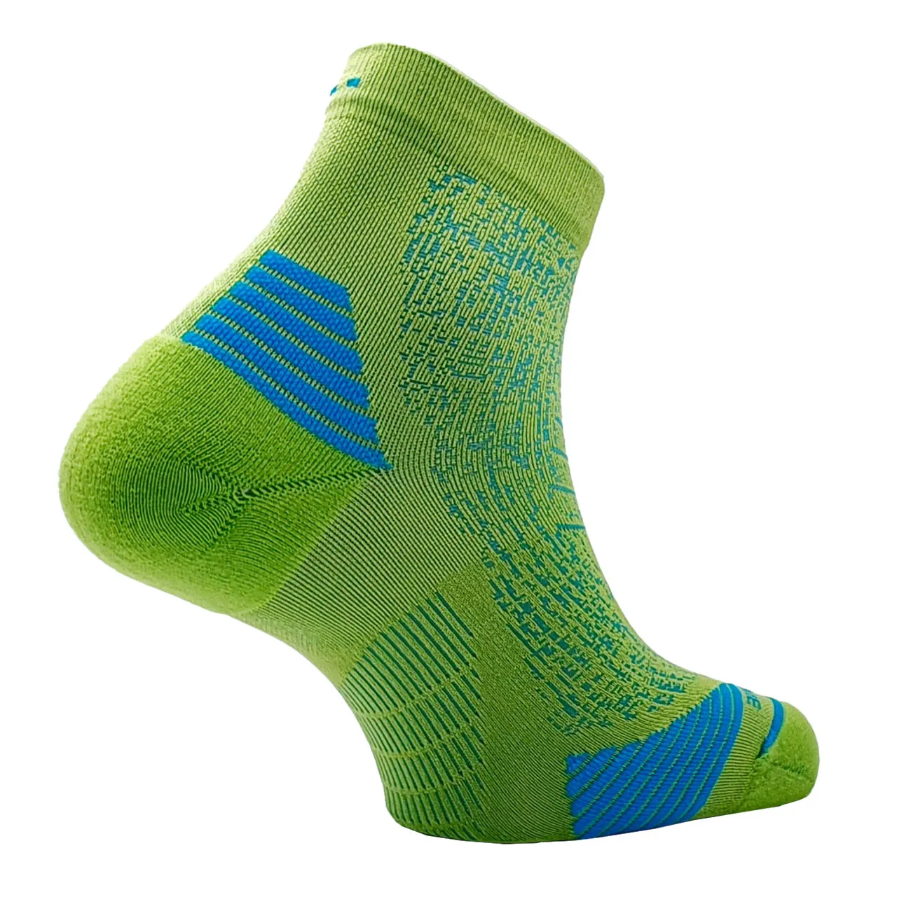 Teko ecoRUN Mini Crew Light Half Cushion 2.0 Running Socks - Unisex - Lime