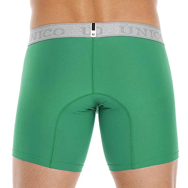 Unico Boxer Long Leg Green RUSTICO Microfibre