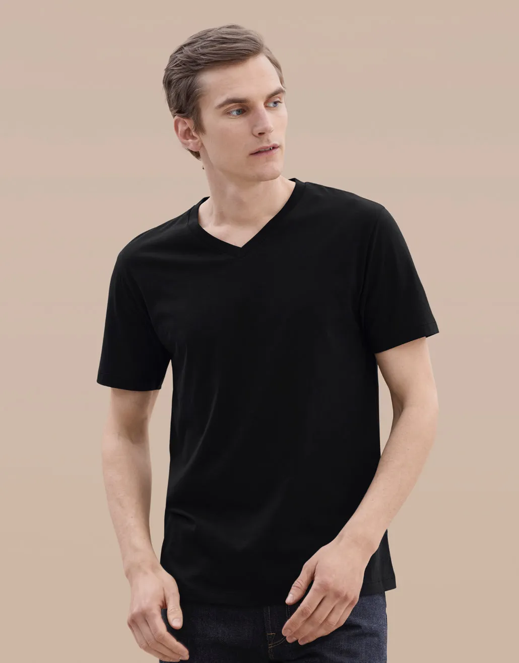 V NECK T SHIRT
