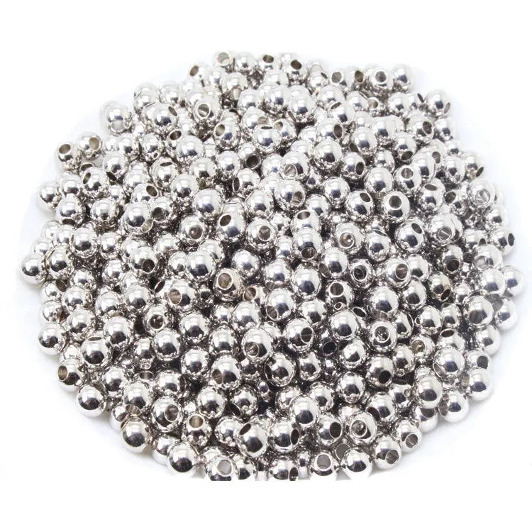 Wholesale 100PCS 3mm18K Gold Plated Copper Beads Hole 1.2mm