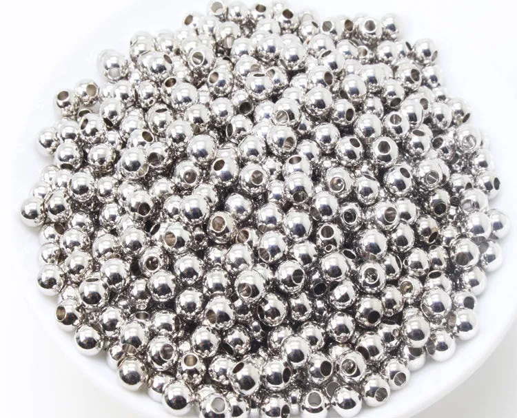 Wholesale 100PCS 3mm18K Gold Plated Copper Beads Hole 1.2mm