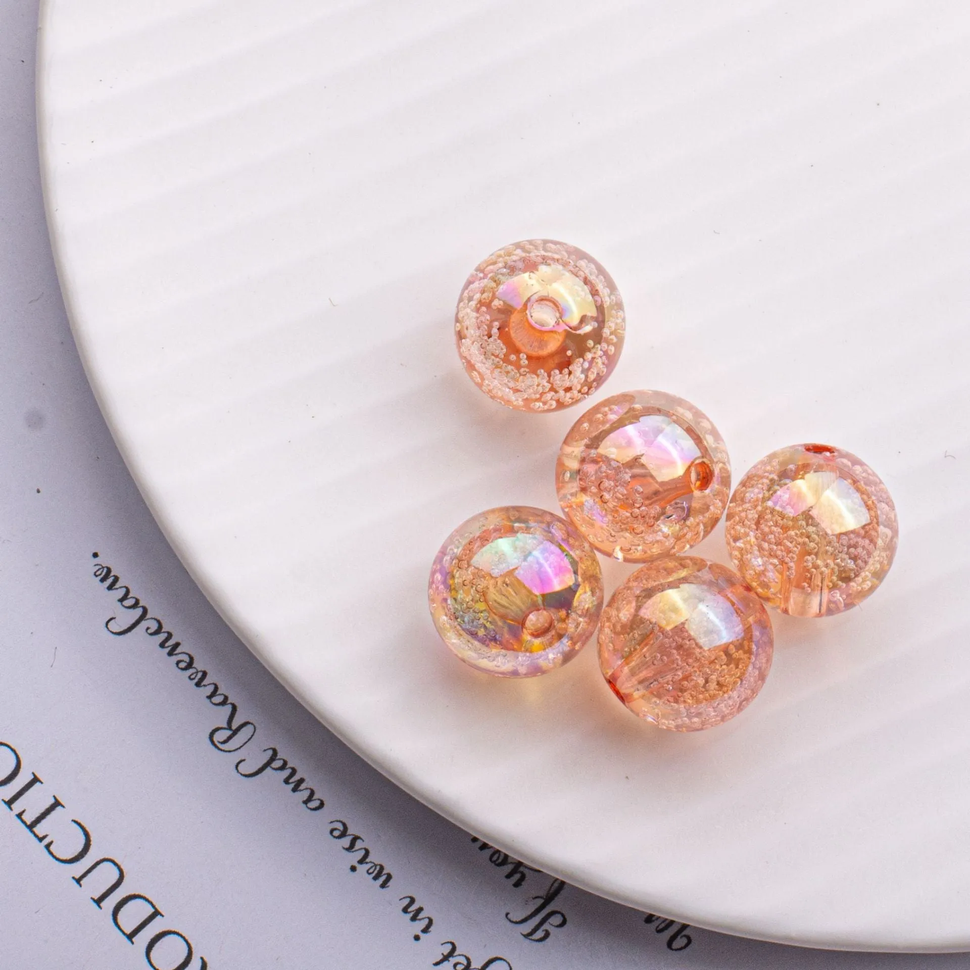 Wholesale 10PCS 16MM Acrylic Bubble Straight Hole Beads
