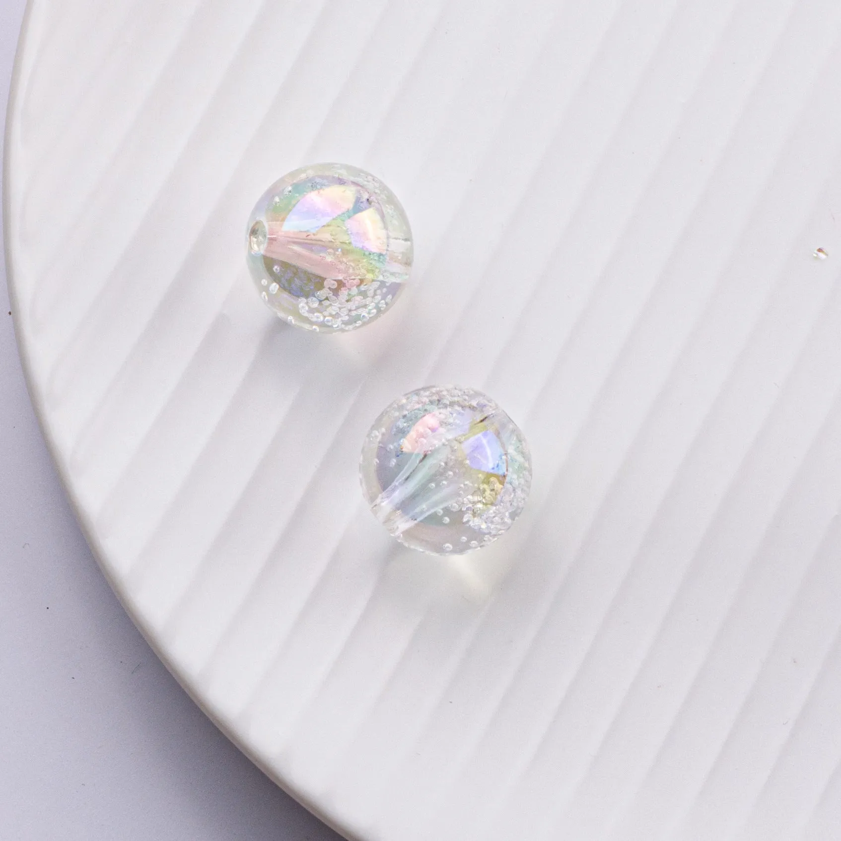 Wholesale 10PCS 16MM Acrylic Bubble Straight Hole Beads