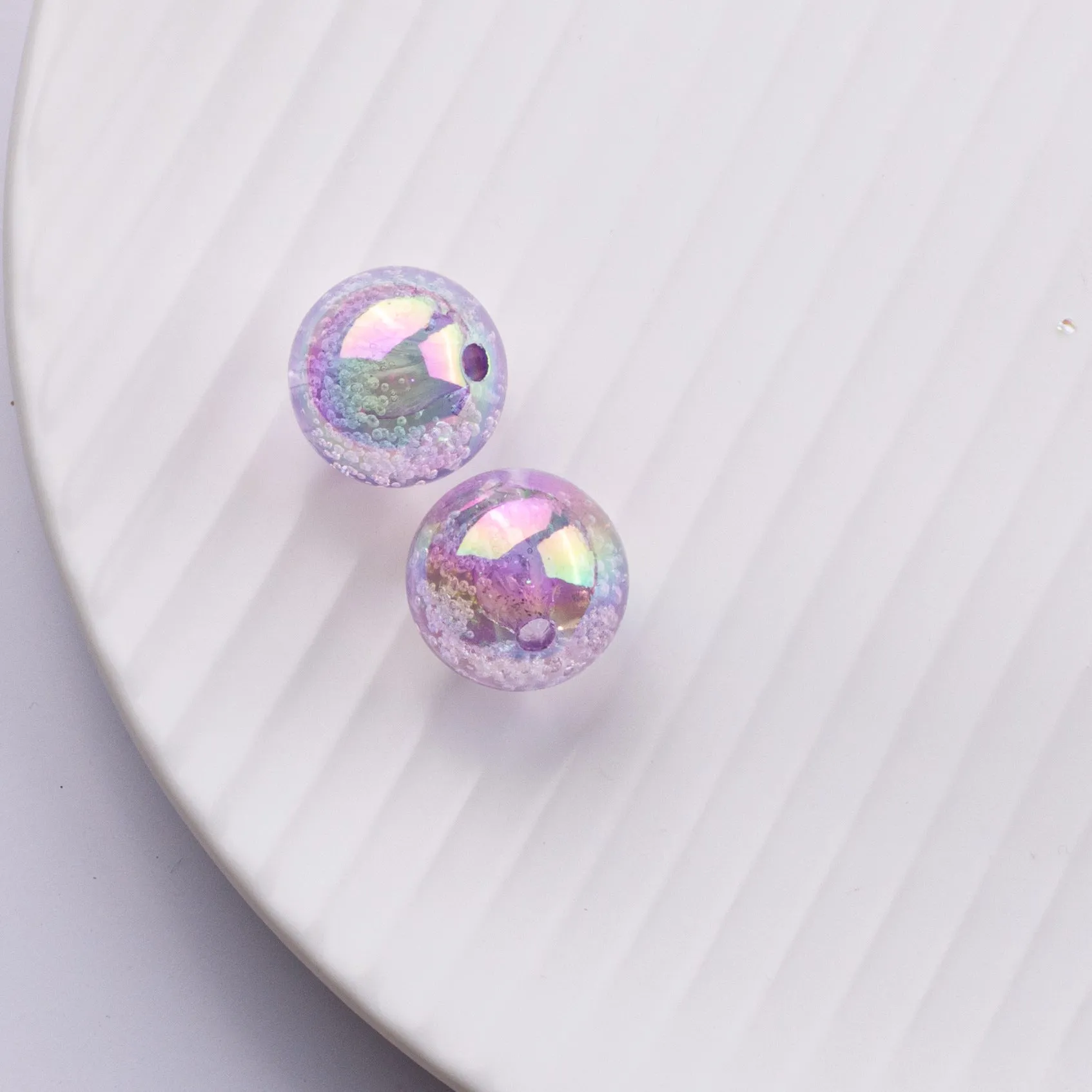Wholesale 10PCS 16MM Acrylic Bubble Straight Hole Beads