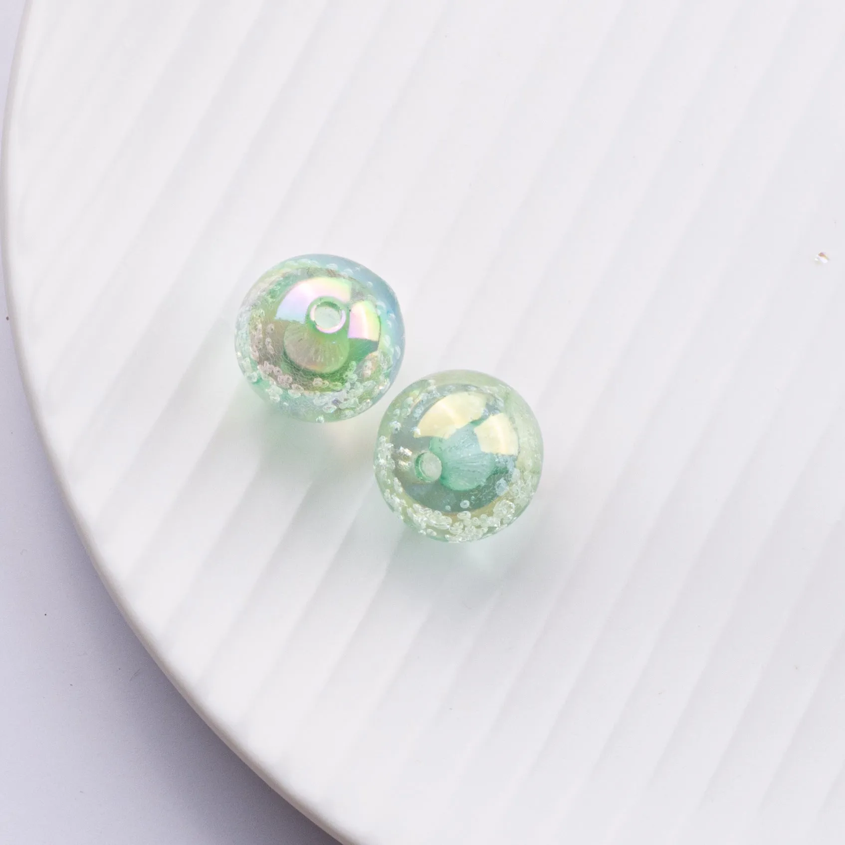 Wholesale 10PCS 16MM Acrylic Bubble Straight Hole Beads