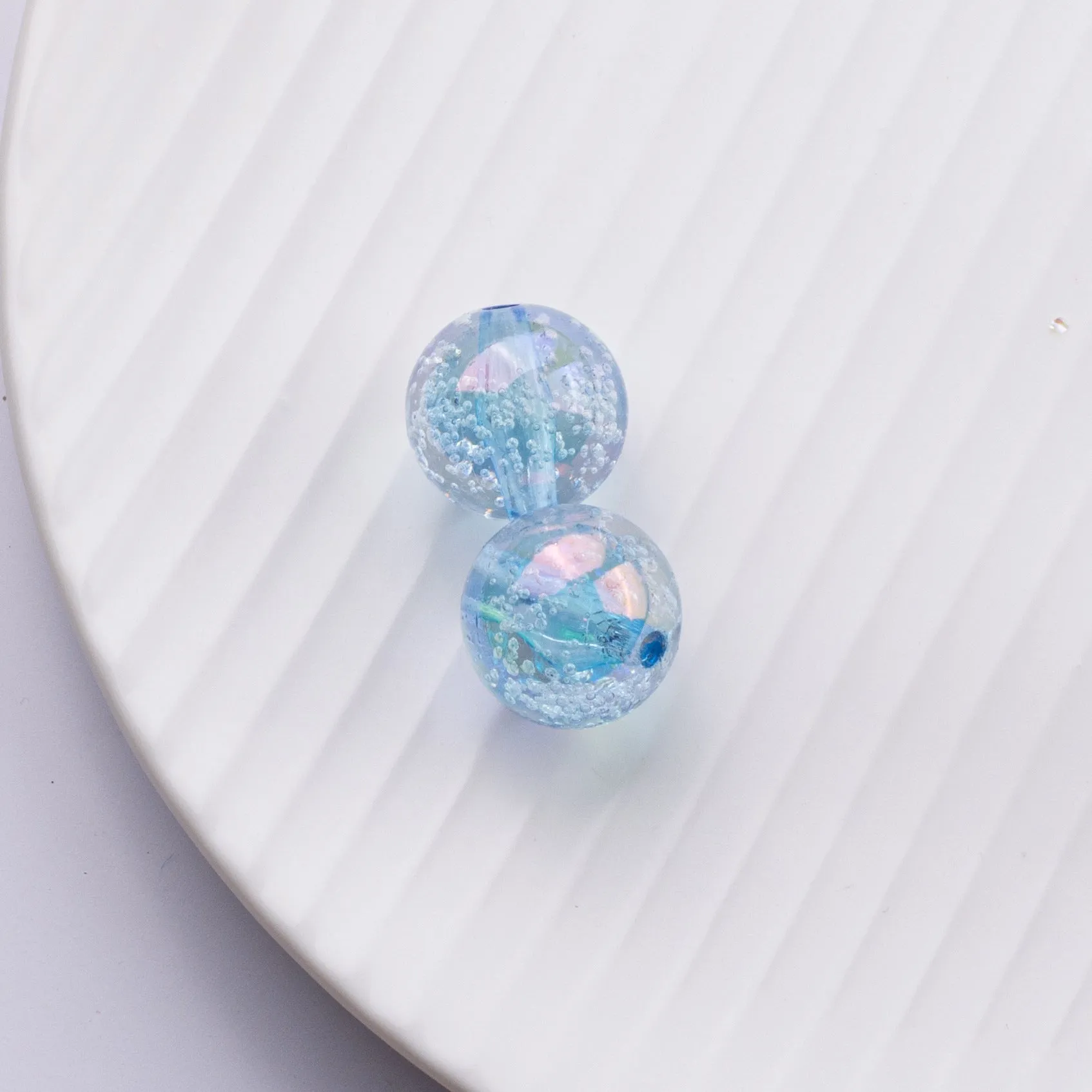 Wholesale 10PCS 16MM Acrylic Bubble Straight Hole Beads